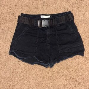 RSQ Black Jean Shorts Distressed Cut-Off Style